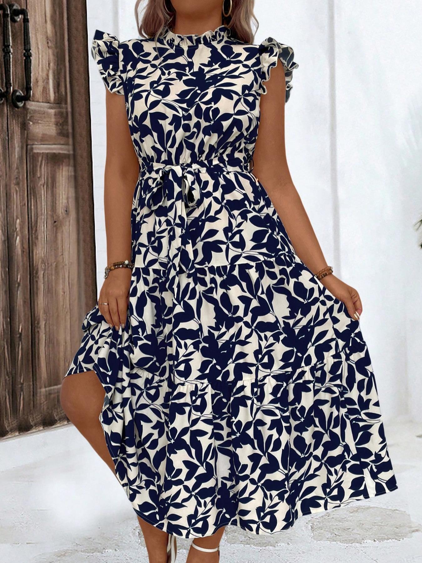 Romper Floral Print - Платье больших размеров с цветочным принтом