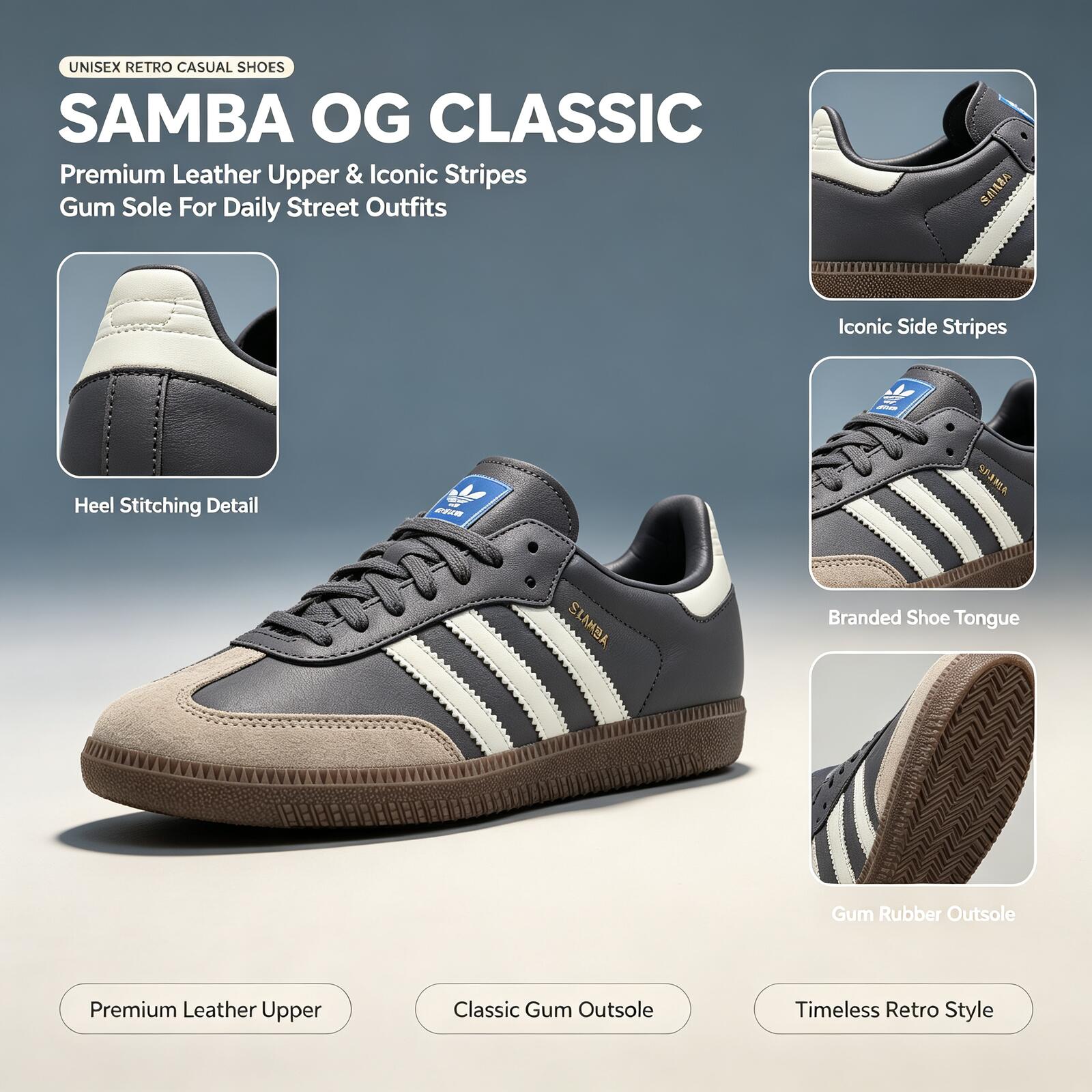 Официальные оригинальные кросс – обзор и цена Adidas Shoes Samba