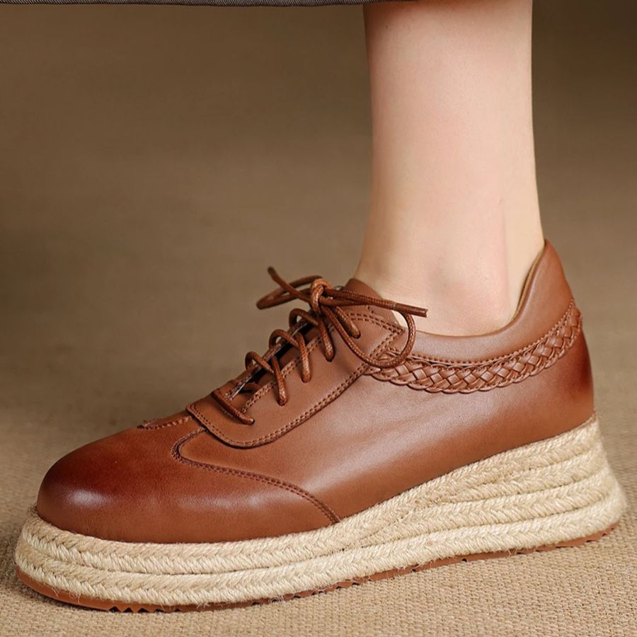 EAGSITY коричневые туфли-оксфо – обзор и цена Wedge Espadrille Women